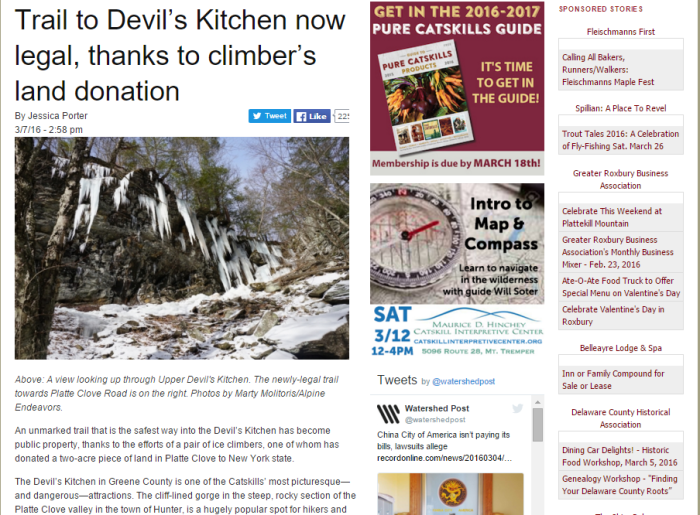 Trail to Devil's Kitchen Now Legal, Thanks to Climber's Donation